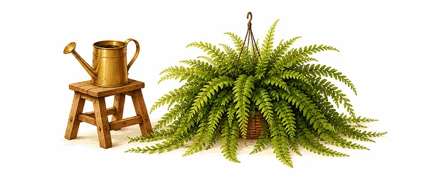 A minimalist display of a matte black ceiling toggle bolt, a jute macramé plant hanger, and a small trailing philodendron in a terracotta pot isolated on a pure white background.